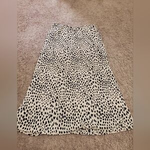 Altar'd State Elegant Black and Cream Cheetah Print Maxi Skirt Size Medium